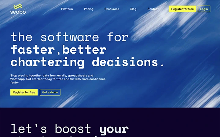 Seabo Website – Startseiten-Design